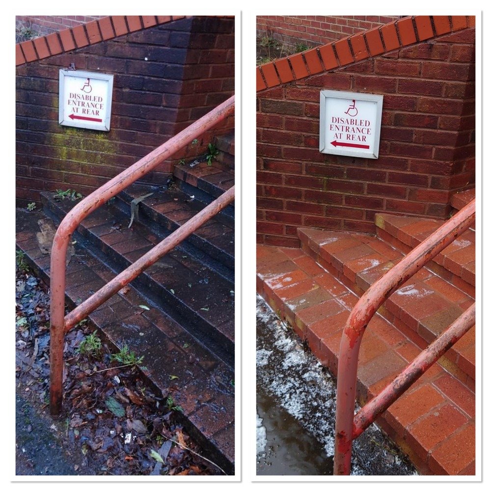 before and after image of some steps